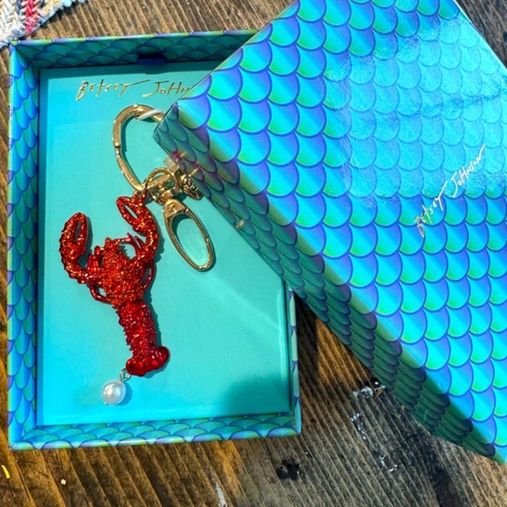 Betsey Johnson Red Lobster Keychain or bag charm!! Add some nautical fun today🦞